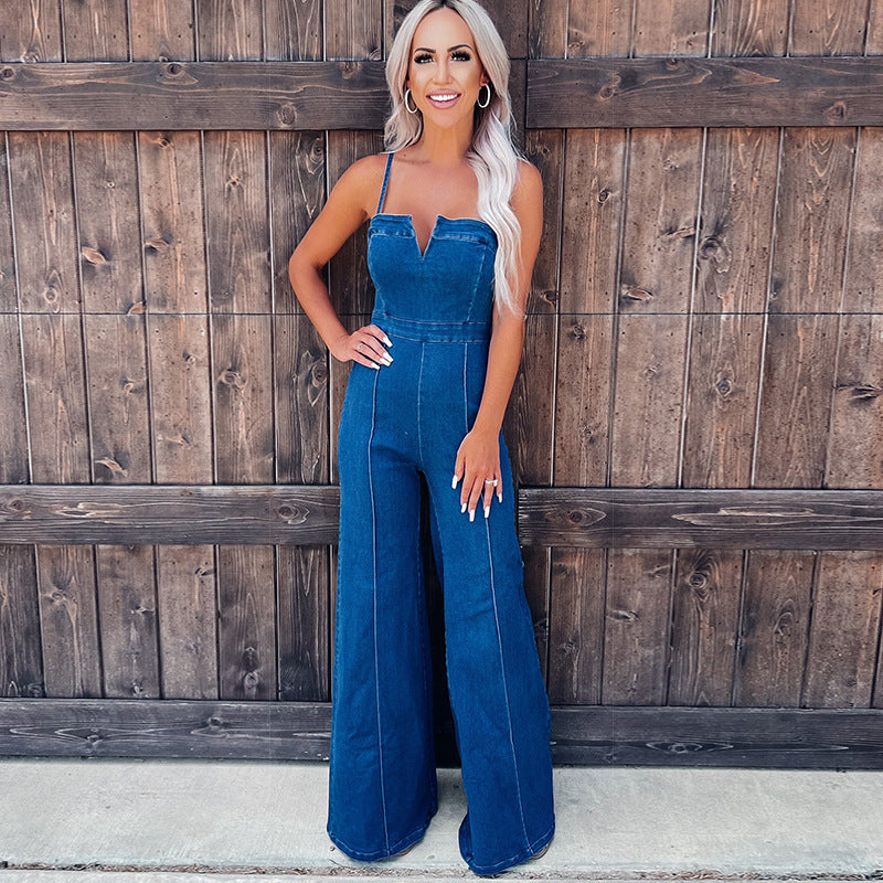 Women Denim Jumpsuit