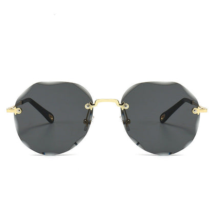 Rimless Polygonal Sunglasses