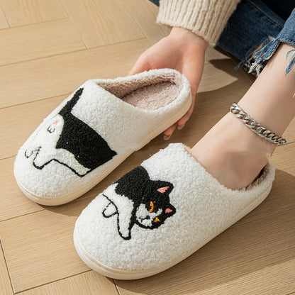 Winter Couples Shoes Fuzzy Warm Soft Slippers