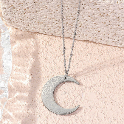 Women Simple Arabic Moon Necklace