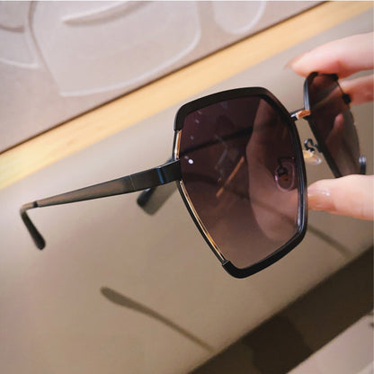 Oversized Sunglasses Half-Frame Uv400