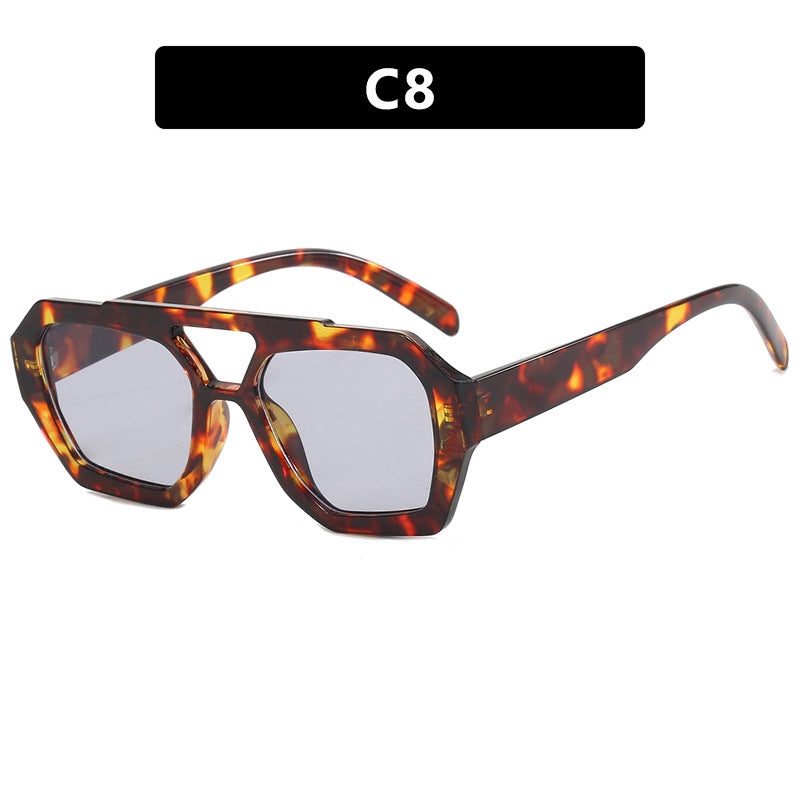 Double Beam Large Rim Sunglasses