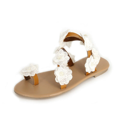 Flowers Flat Bottom Sandals