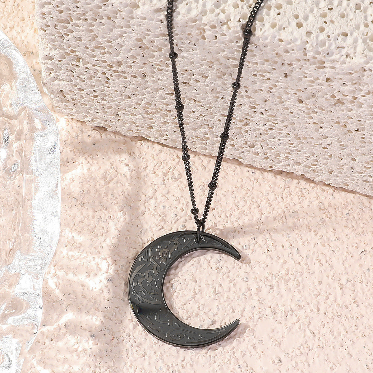 Women Simple Arabic Moon Necklace