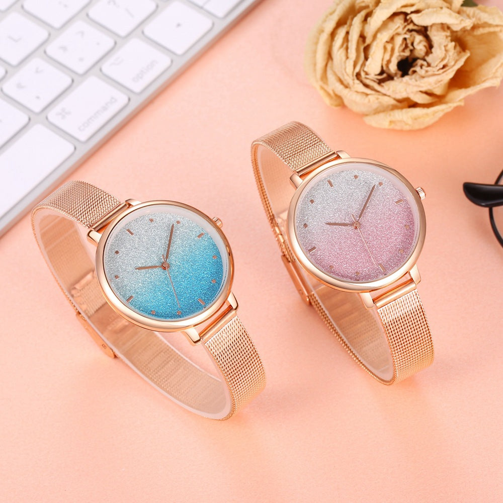 Starry Quartz Mesh Watch