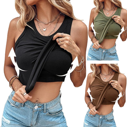 Bra Summer Solid Color Bottom Sleeveless Top Womens Clothing