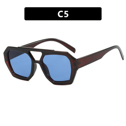 Double Beam Large Rim Sunglasses