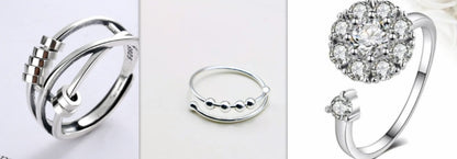 Sterling Silver Turnable Decompression Ring