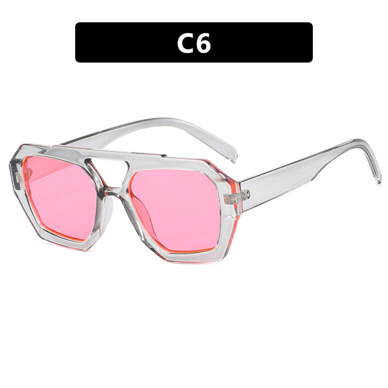 Double Beam Large Rim Sunglasses