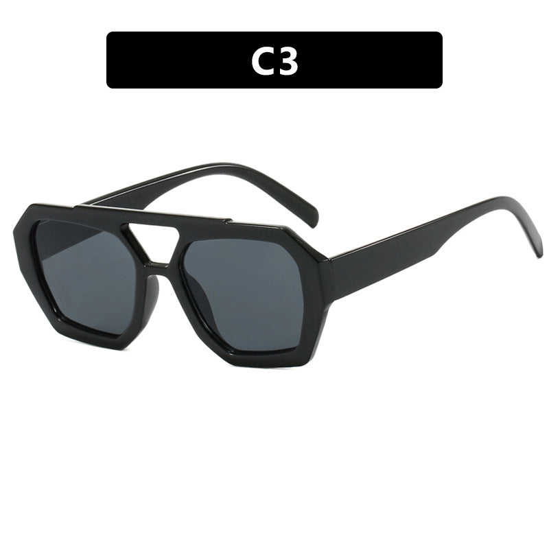 Double Beam Large Rim Sunglasses